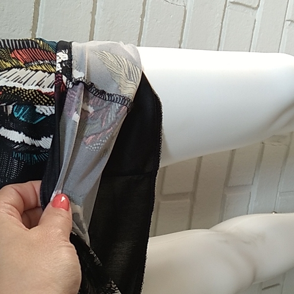 Bailey Blue Deep V Strapless Multicolor Floral Bodycon Mini Dress. Size Small - Picture 6 of 11